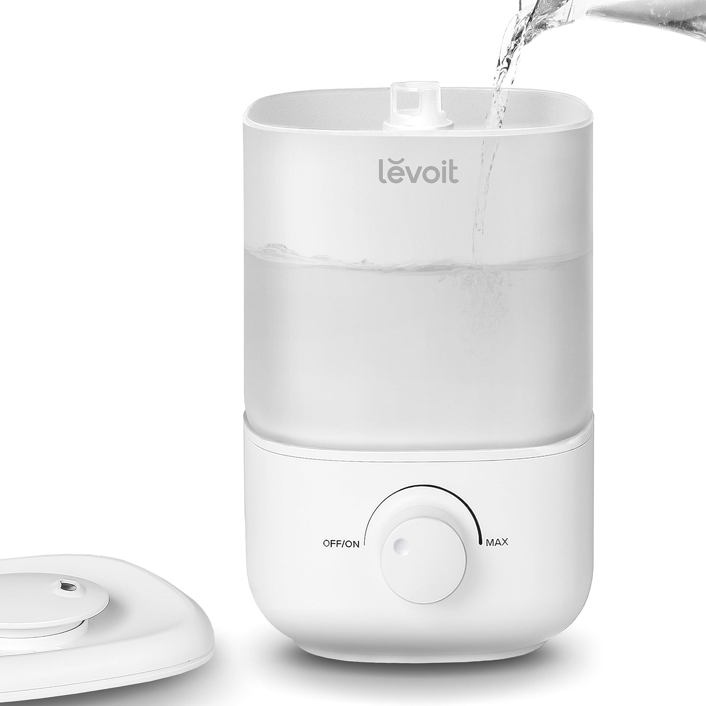 LEVOIT Top Fill Humidifier for Bedroom, 2.5L Tank for Large Room, Easy to Fill & Clean, 26dB Quiet Cool Mist Air Humidifier for Home Baby Nursery & Plants, Auto Shut-off and Up to 25H